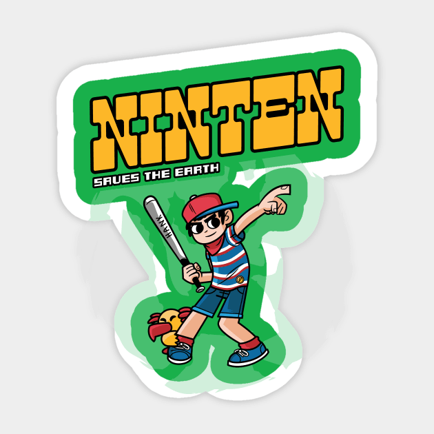 Ninten saves the Earth Sticker by Haragos